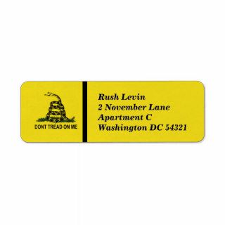 Dont Tread On Me Custom Return Address Labels