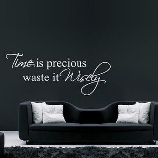 time is precious quote wall stickers by parkins interiors