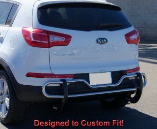 Premium Custom Fit 11 15 Kia Sportage Stainless Steel Rear Bumper Guard Nerf Push Bar (Mounting Hardware included): Automotive