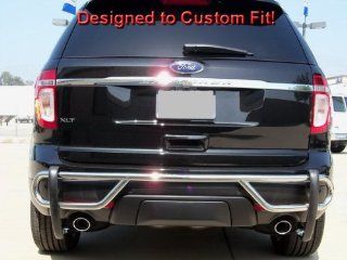 Premium Custom Fit 11 14 Ford Explorer Stainless Steel Rear Bumper Guard Nerf Push Bar (Mounting Hardware included) Automotive
