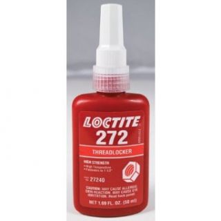 Loctite 272 High Temperature/Strength Threadlocker, 50 mL Bottle, Red: Threadlocking Adhesives: Industrial & Scientific