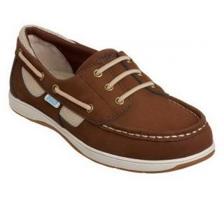 As Is Ryka Chatham Nubuck Leather Slip on Boat Shoes —