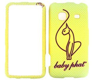 SAMSUNG GALAXY PREVAIL M820 BABY PHAT YELLOW CAT LICENSED CASE SNAP ON PROTECTOR ACCESSORY: Cell Phones & Accessories