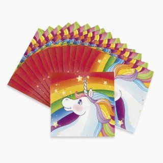 Unicorn Rainbow Beverage Napkins (16 pc): Toys & Games