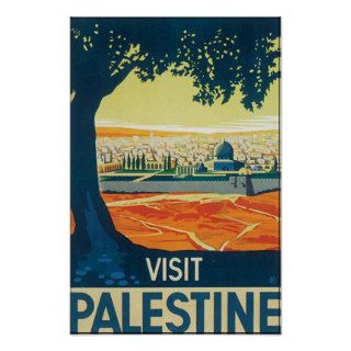 Visit Palestine Vintage Travel Poster