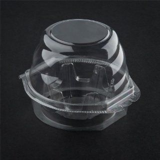SODIAL(TM) 50 Large Single Clear Cupcake Pod Cake Muffin Carrier: Kitchen & Dining