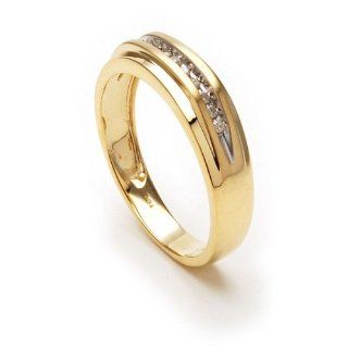 New Mens Genuine Diamond Ring, Yellow Gold Band Rumors Jewelry Company Jewelry