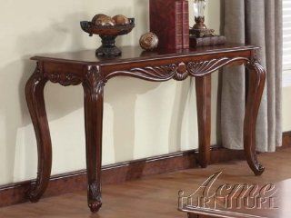Sofa Table with Carved Legs in Cherry Finish   Queen Anne Sofa Tables