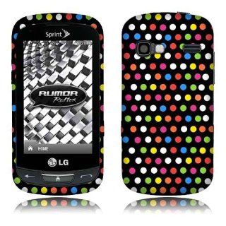 Rainbow Dot Hard Faceplate Cover Phone Case for LG C395 (Xpression) , LG LN272 (Rumor Reflex): Cell Phones & Accessories