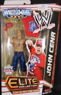 WWE Elite Collection Exclusive Best of Pay Per View John Cena Action Figure (Build Michael Cole): Toys & Games