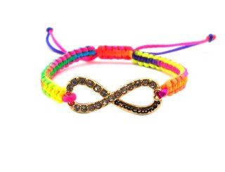 Very Rare Infinite Directioner Rainbow String Bracelet XB285G: Charm Bracelets: Jewelry
