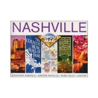 Nashville, Tennessee Popout Map: Downtown Nashville, Greater Nashville, Music Vally, Locater: Compass Maps LTD.: 9781841393896: Books