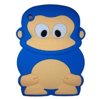 HJX Blue iPad Mini Cute 3D Cartoon Monkey Soft Silicone Gel Rubber Case Protector Cover for Ipad Mini: Cell Phones & Accessories
