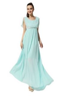 Gamiss Women's Elegant Style Lace Split Jiont Chiffon High Waist Sleeveless Dress, Green, Regular Sizing 2 at  Womens Clothing store