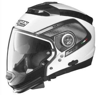 Nolan N 44 N Com Tech Helmet , Gender: Mens/Unisex, Helmet Type: Modular Helmets, Helmet Category: Street, Distinct Name: Tech Metal White, Primary Color: White, Size: Md N445277920212: Automotive