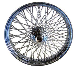 Chrome Twisted 80 Spoke 21" x 3.25" Front Wheel Dual Disc for Harley 2000 2007 Touring and Custom Applications: Automotive