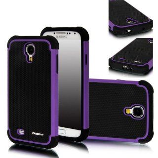 Oksobuy Hybrid Dual Layer Armor Protective Case Cover (Hard Plastic with Soft Silicon) High Quality Fashion Design for Samsung Galaxy S4 S Iv I9500 ,Purple and Black,free Gift Capacitive Pen,oksobuy 302 Cell Phones & Accessories