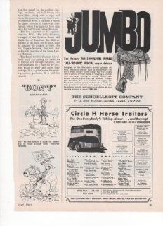 Jim Shoulders Jumbo All Round Special Super Deluxe Western Saddle Schoellkopf Company Circle H Horse Trailers 1967 Farm Antique Advertisement : Prints : Everything Else