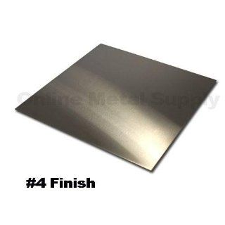 304 Stainless Steel Sheet (22 ga.) .029" x 12" x 48"   #4 Brushed: Stainless Steel Metal Raw Materials: Industrial & Scientific