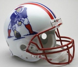 New England Patriots (1990 1992) Riddell Full Size Old Logo Current Construction Throwback Football Helmet : Sports & Outdoors