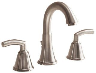 American Standard 7038.801.295 Tropic Two Lever Handle Widespread Lavatory Faucet with Metal Speed Connect Pop Up Drain, Satin Nickel   Touch On Bathroom Sink Faucets  