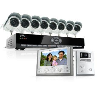 SVAT CV301 8CH 008 Web Ready 8 Channel H.264 500GB HDD DVR Security System with 8 Indoor/Outdoor Hi Res Night Vision CCD Surveillance Cameras and Smart Phone Access   Bonus VIS300 7M2 Video Intercom System Included : Complete Surveillance Systems : Camera 