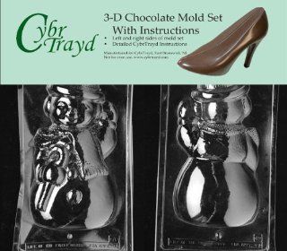 Cybrtrayd C301AB Large Snowman Chocolate Candy Mold Kit with 2 Molds and 3D Chocolate Instructions: Candy Making Molds: Kitchen & Dining