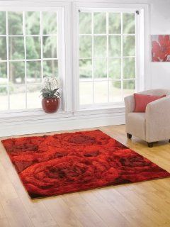 Shop Large Modern Soft Thick 3D Effect Swirl Design Burgundy Red Rug in 4' x 6' (120 x 180 cm) Carpet at the  Home Dcor Store. Find the latest styles with the lowest prices from Lord of Rugs