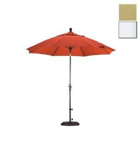 9 ft. Fiberglass Market Umbrella (M White and Sunbrella Heather Beige)  Patio Umbrellas  Patio, Lawn & Garden