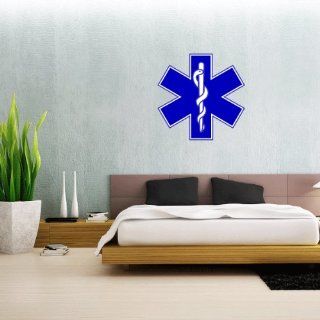 Star Of Life Medical Ems Emt Wall Decal Vinyl Sticker 23" x 23"   Wall Decor Stickers