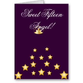 Sweet Fifteen Angel Customize Greeting Card