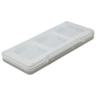 Clear White Hard Plastic Portable Memory Card Case Cell Phones & Accessories