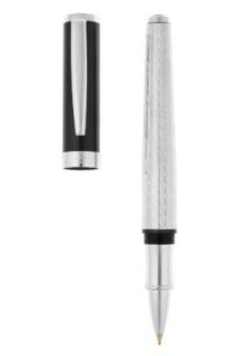 Opera Terza Black & Silver Tone Stainless Steel Rollerball Pen: Black & Silver Tone Pen: Clothing