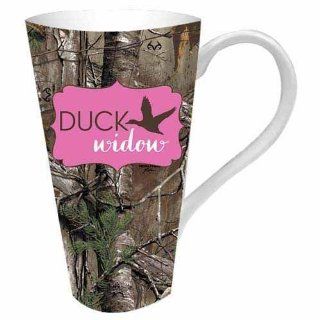 Realtree Camo Latte Mug with Slider Lid   Duck Widow: Kitchen & Dining