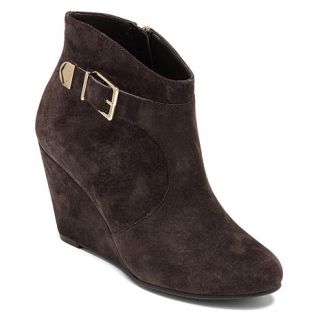 BCBGeneration "Wooster" Suede Wedge Bootie with Buckle