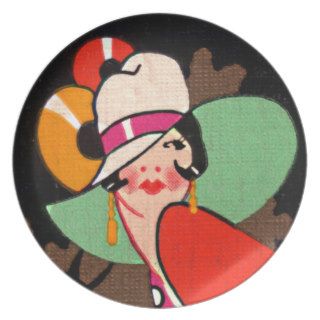 Art Deco Lady Glamour Plate