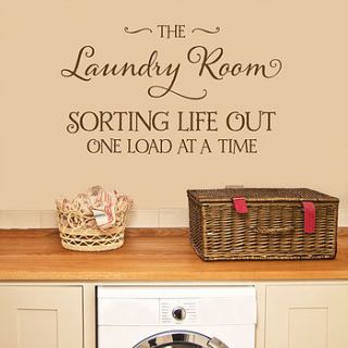 'laundry room' quote wall sticker by making statements