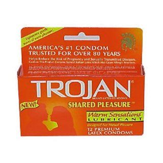 Trojan Shared Pleasure Condoms with Warm Sensations     Pack of 12: Health & Personal Care