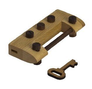 Dial and Turn Lock   IQ Locker Series Wooden Puzzle: Toys & Games