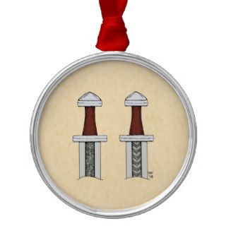 Viking Sword Pattern Welding Ornament