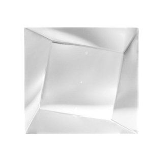 Northwest Enterprises Hard Plastic 10 Count Square Twist Party/Salad Plates, 8 Inch, Clear: Side Dish Plates: Kitchen & Dining