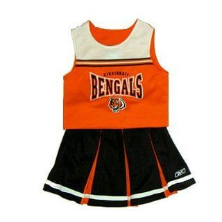 Cincinnati Bengals Two Piece Childrens Cheerleader Outfit : Athletic Apparel : Sports & Outdoors