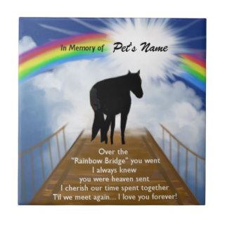 Rainbow Bridge Memorial Poem for Horses Ceramic Tile