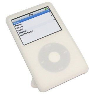 Apple iPod Video 60GB Classic 80GB MP3 Player Transparent Clear White soft and flexible Silicone Skin Case : MP3 Players & Accessories