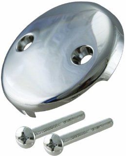 Westbrass D329 26 Two Hole Waste and Overflow Faceplate, Polished Chrome
