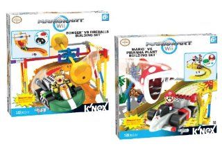 Nintendo K'NEX Bowser vs Fireballs/Mario vs Piranha Plant Building Set Kit: Toys & Games