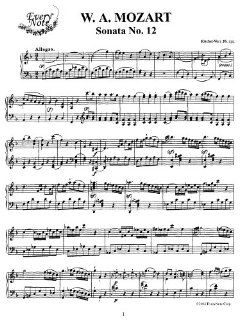 Mozart Piano Sonata No. 12 in F Major, K.332 Instantly  and print sheet music Mozart Books