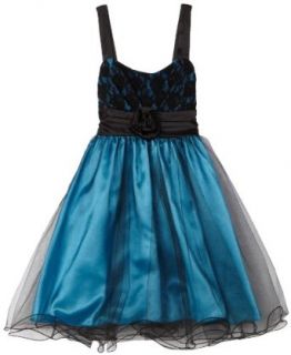 Ruby Rox Girls 7 16 Lace Wire Hem Dress, Turquoise, 7: Clothing