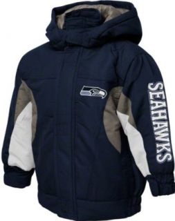 Seattle Seahawks NFL Boys, Youth Winter Jacket, Navy (X Large (18 20)) : Sports Fan Outerwear Jackets : Clothing