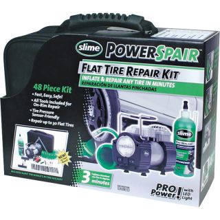 Slime Power Spair Flat Tire Repair Kit — Model# 70004  Tire Repair   Sealant